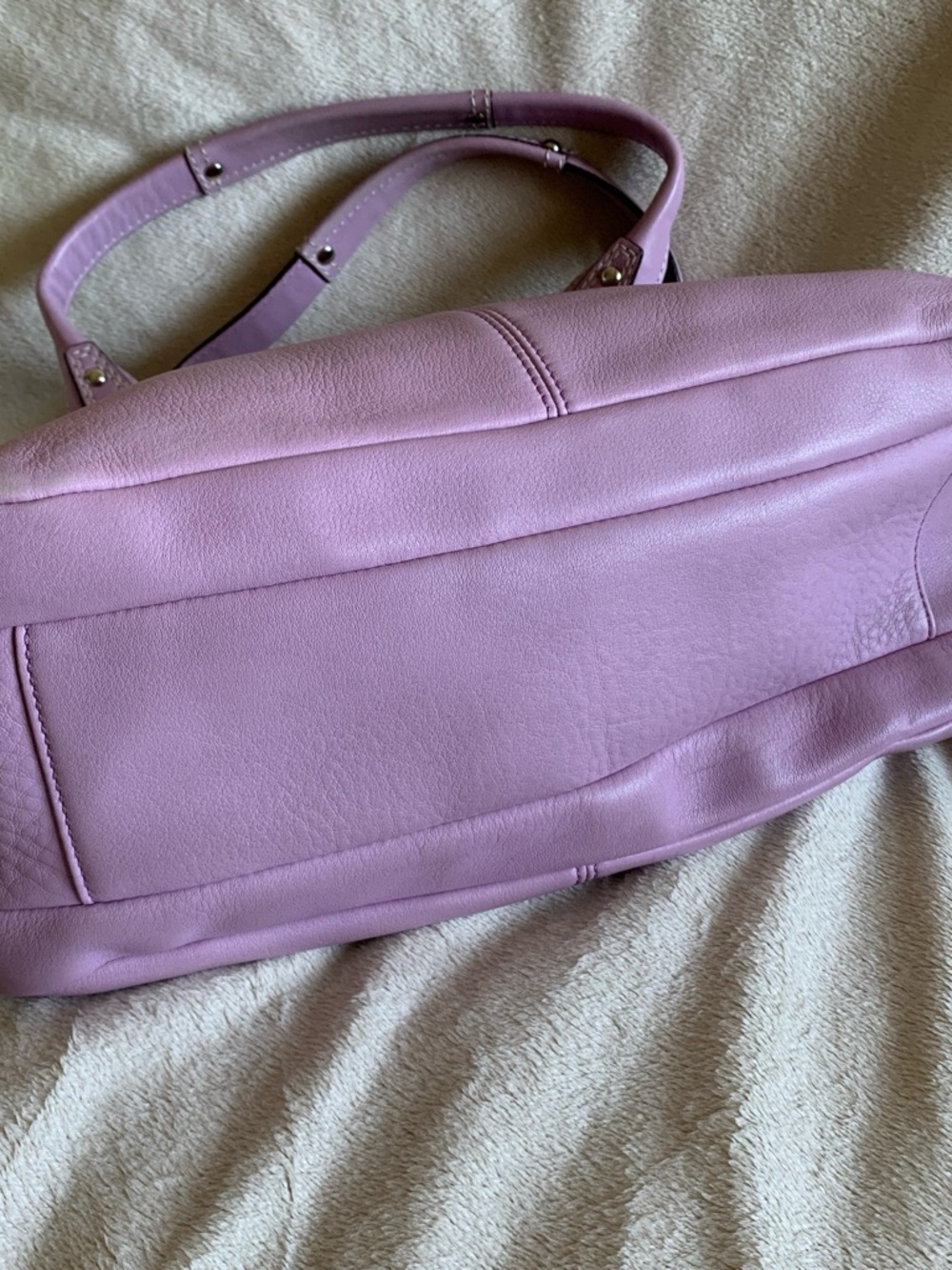 Coach Lavender Pebbled Leather Satchel Purse PRICE DROP – SHIPS TOMORROW - Picture 3 of 8